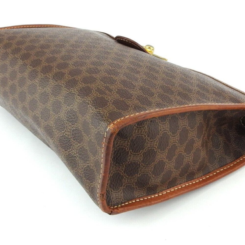 CELINE Clutch bag Brown beige gold Women Authentic secondhand - Picture 2 of 7